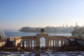 Sicht von der Orangerie über den Schweriner See im Winter. Foto: Landtag M-V.